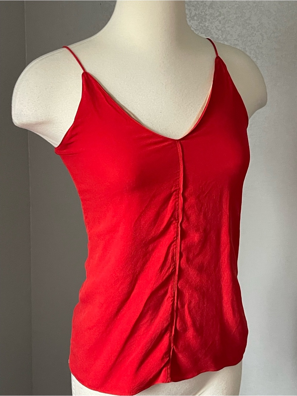 Alexander Wang Bright Red Spaghetti-Strap V-Neck Camisole